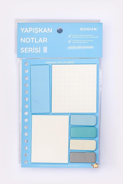 GUGUK Mavi Yapışkan Not Seti • Post-it • Sticky Note