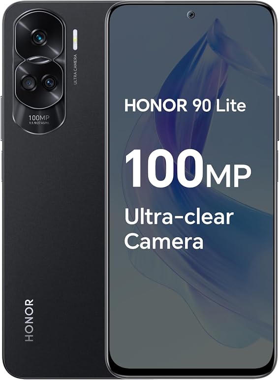 HONOR 90 Lite Smartphone 5G, 8GB+256GB, Pantalla de 6,7" 90Hz, Triple Cámara Trasera de 100MP, Batería de Alta Capacidad de 4500mAh, Android 13, Dual SIM