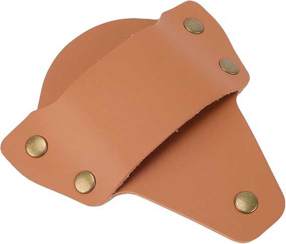 Flashlight Holster, PU Leather Belt Holder for Small to Medium Flashlights, with Secure Fit for Mag Tac CR123 Streamlight PolyTac 88850 Fenix PD35