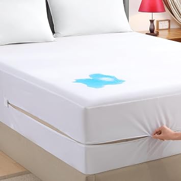 Fresh Sleep Essentials Bundle: Twin Size Waterproof Mattress Encasement & 2-Pack Cooling Pillow Covers