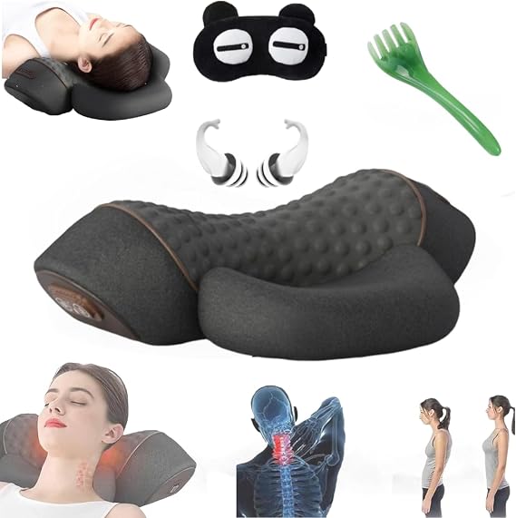 Artuvate Fisiorest 3 in 1 Neck Massager Pillow, Core Hero 3-in-1 Neck Massage Pillow, Deep Massage and Relaxation, with Heat, with Traction for Sleep Aid, Relieve Muscle Tension