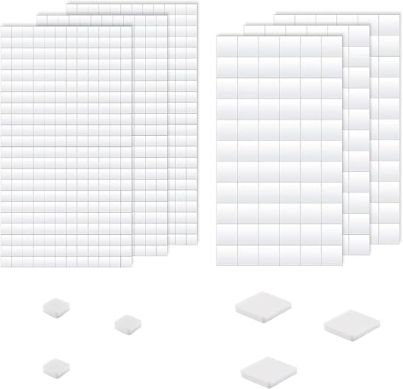 984 Pcs (6 Sheets) Card Making Supplies, Sticky Foam Pads, Foam Sticky Pads, Foam Pads for Crafting, Double Sided Sticky Pads Craft for Card Making Scrapbooking DIY Art Craft Home and Office Supplies