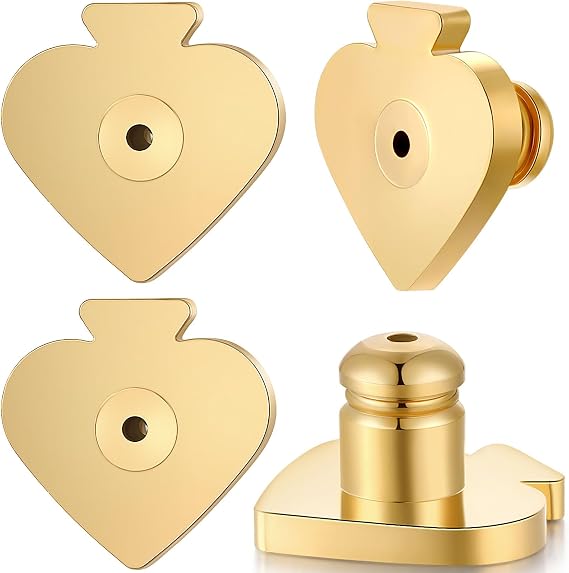 Kerryjewl Earring Backs Replacements, Hypoallergenic 14k Gold Bullet Locking Earring Backs for Studs/Droopy Ears, Secure Locking Backing for Sensitive Ears (Gold 2pairs)
