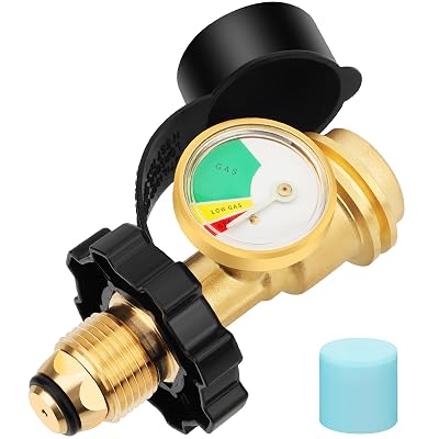 EEEKit Propane Tank Gauge, Propane Tank Adapter for 5-100lb POL Propane Tank Gas Level Indicator, QCC1Type 1 Connection