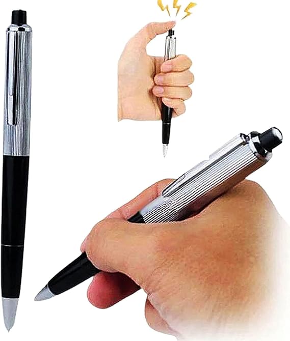 Electric Shock Pen Fun Joke to Friend Electric Shock Pencil Trick Prank Gag Gadget for Fool's Day Surprise
