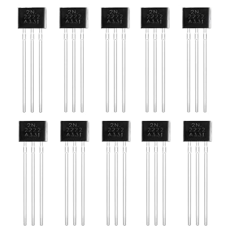 2N2222/2N2222A NPN Silicon Amplifier Transistors - TO-92 Package, 60V 800mA, Ideal for DIY Electronics & Circuits (200 pcs)