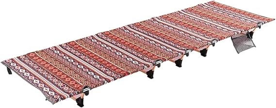 Camping Bed Outdoor Folding Cot Camping 185cm Sleeping Aluminium Frame Tent Bed Cot(Red)