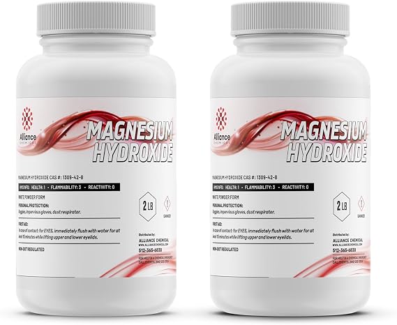 Alliance Chemical Magnesium Hydroxide Technical Grade - 4 lbs. (2 x 2 lb. Packs) Mg(OH) 2