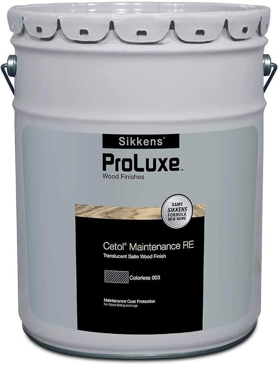 Sikkens ProLuxe Cetol Maintentance RE Transparent Satin Clear Oil-Based Acrylic Wood Stain 5 gal.