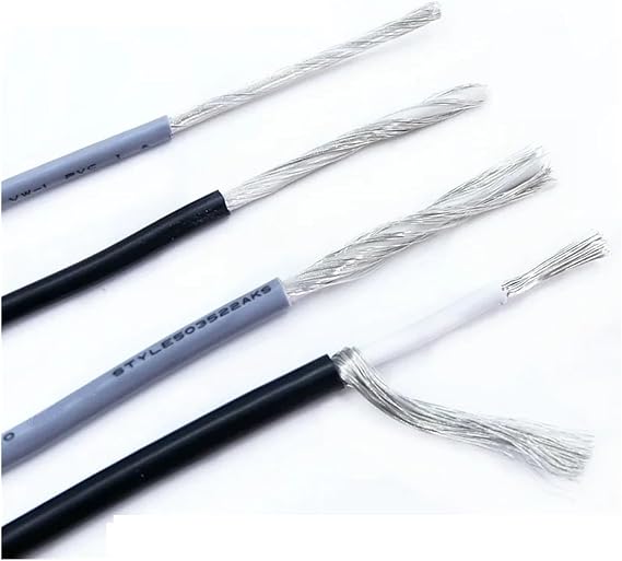5M Shielded Wire Signal Cable 28 26 24 22 20 18 16 14 AWG UL1185 Channel Audio Single Core 1C Electronic Copper Shielding Wire(5 Meter_1185-12AWG)