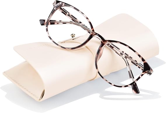 FONHCOO Blue Light Glasses for Women Men Computer Eyeglasses(Tortoise)