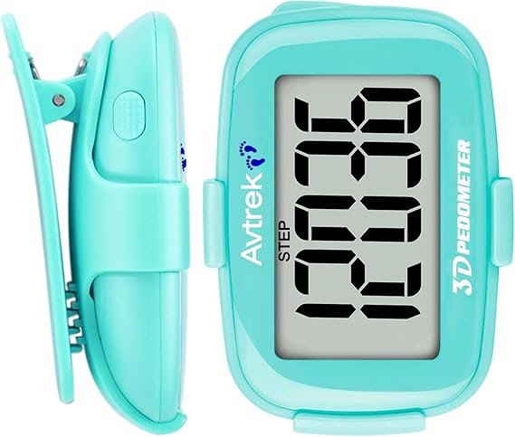 AVTREK Precise 3D Pedometer Mini Pedometer for Walking or Running Outdoor Hiking Activities Ohne App and Handy Einfacher Fitness-Tracker mit Schrittanzahl und Zeit-Hintergrundbeleuchtung-Mini-Pedometer-2204