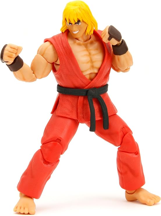Jada Street Fighter II 6" Ken Figürü Aksiyon Figürü, Çocuklar ve Yetişkinler için Oyuncaklar