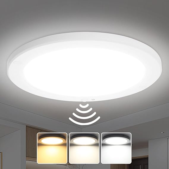 18W PIR LED Ceiling Light with Motion Sensor 3CCT 240V [Energy Class F]