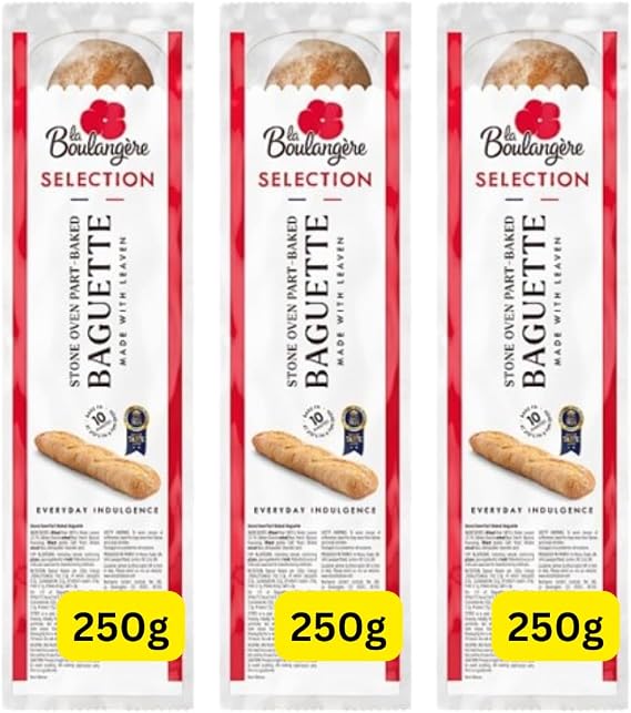 Part Baked Stone Oven Baguettes, 250g 3-8 Pcs (3x250g)