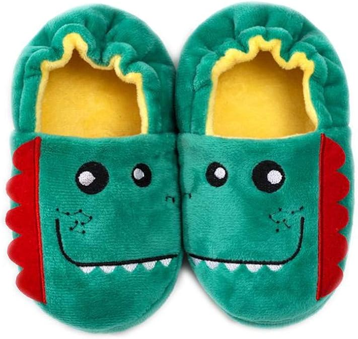 Toddler Boys Slippers Cartoon Cute Animals Plush Warm Home Shoes | Casual Slippers