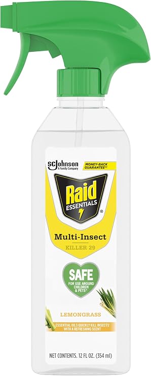 Raid Essentials Multi-Insect Killer Spray, Child & Pet Safe, for Indoor Use, 12 oz
