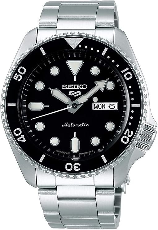 Seiko 5 Sports SRPD55 Men's Wristwatch, Automatic Mechanical and Limited Distribution Model, Black