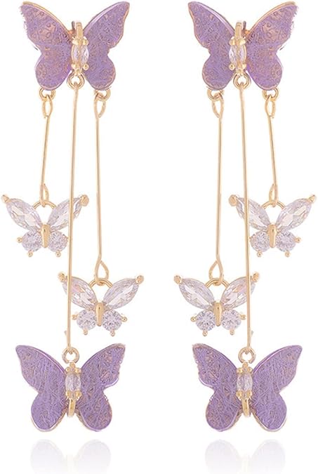 Rhinestone Bow Earrings for Women Elegant Bridal Jewelry Statement Drop Dangle Accessories Matching Wedding Guest Dress Sparkling Party Costume Outfit Bridesmaid Gift
