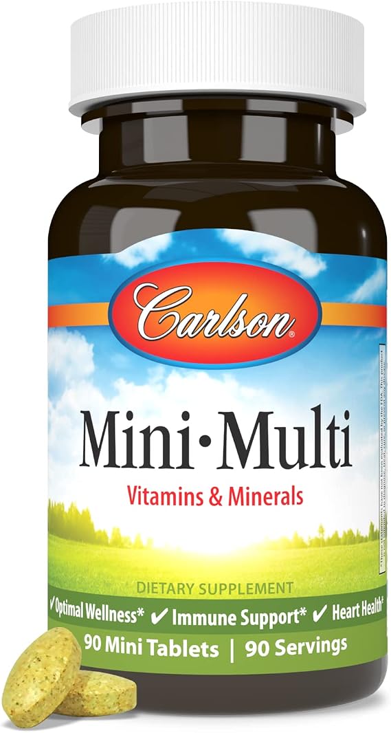 Carlson Mini-Multi, Small Multivitamin Tablets, 90 Mini Tablets