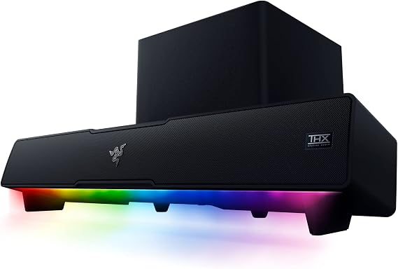 Razer Leviathan V2, Multi-Driver PC Gaming Soundbar w/Subwoofer, Black