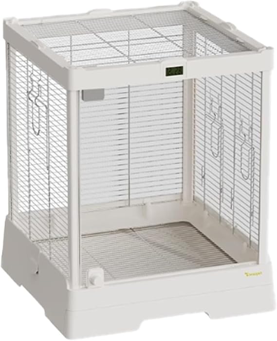 Birdcage Glass Bird cage Stainless Steel Home Parrot cage Villa Panoramic Transparent Viewing(Style-A)