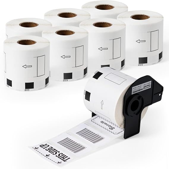 Compatible with Brother DK-1209(1.1 x 2.4) White Paper Label for QL-810w