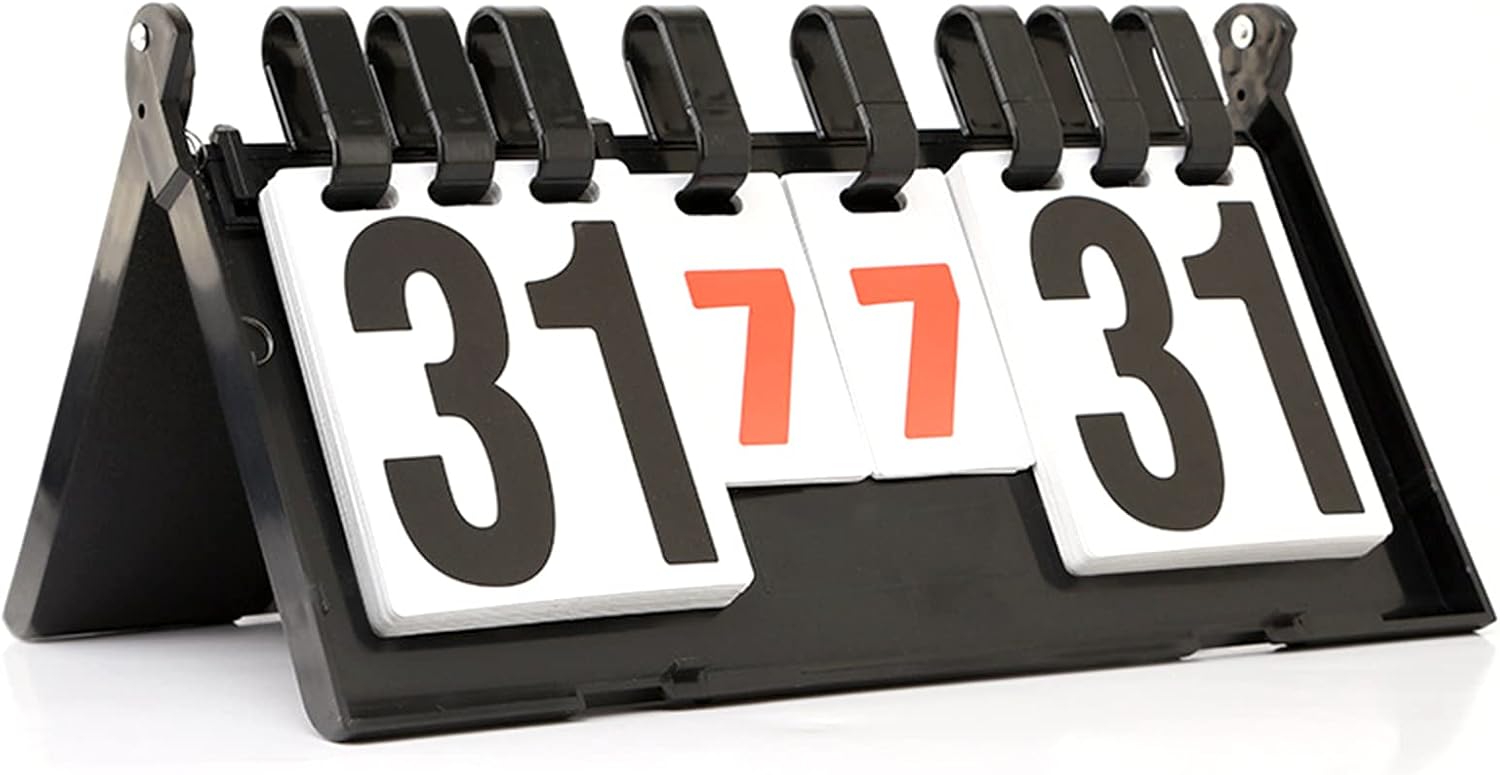 Tabletop Scoreboards Portable 4 Digital Score Board Flipper for Contest Keeper and Sports Competition Volleyball Badminton Table Tennis Football Soccer Basketball #1