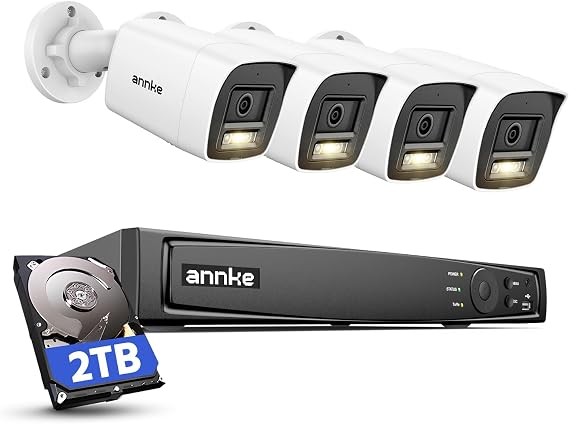 ANNKE 8CH 12MP PoE Security Camera System, Smart Dual Light, 2TB HDD