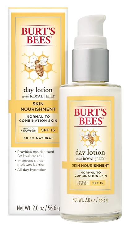 Burt's Bees Nourishment Day Lotion with SPF 15 for Normal to Combination Skin (Package May Vary), Natural, 2 Fl Oz