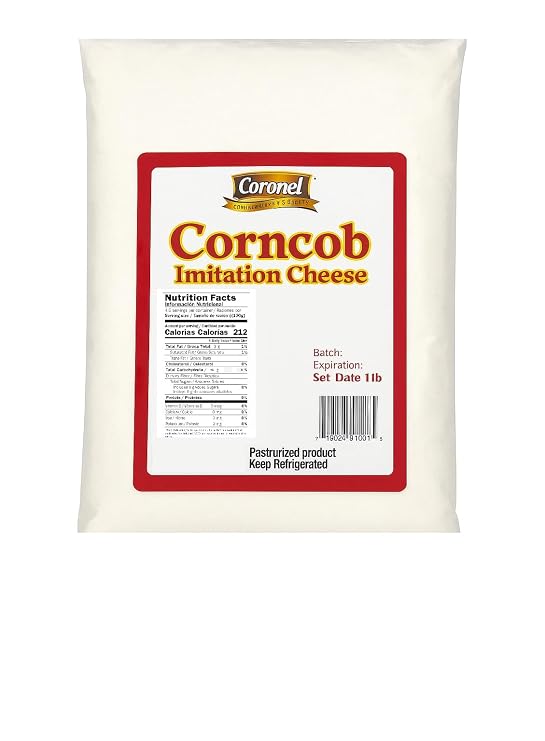 Coronel Corncob Imitation Cheese 1 lb Grated Cotija-Style Cheese Powder Ideal for Tacos, Elotes, Pastas, and Mexican Dishes