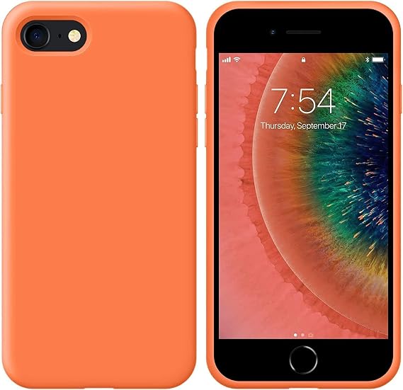 GGM GİYİM & AKSESUAR iPhone 6 / 6S ile Uyumlu İçi Kadife Dışı Mat Yapıya Sahip Koruma Sağlayan Lansman Silikon Kılıf (Turuncu)