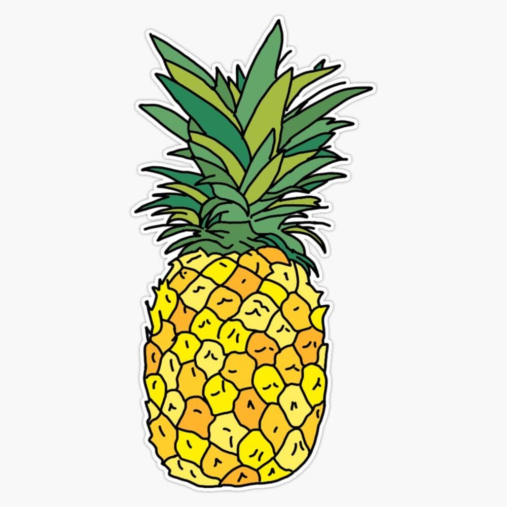 Cute Pineapple Fruit Sticker Decal Vinyl Bumper Stickers Waterproof 5"