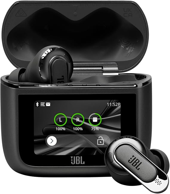JBL Tour Pro 3 True Wireless Earbuds, Smart Noise Cancelling - Black | Immersive Spatial Audio With Head Tracking, Dual Drivers, Hi-Res Sound, Bluetooth 5.3, Water Resistant For Travel And Work