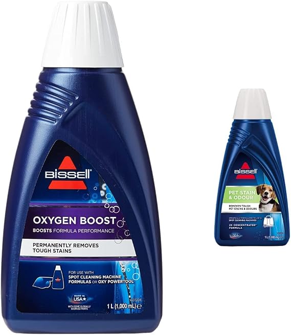 BISSELL SpotClean Oxygen Boost Formula, Nylon/A, Double Concentrate & Pet Stain & Odour Formula | For Use in Compact Carpet Cleaners | Removes Stains and Neutralized Pet Odours | 1085N