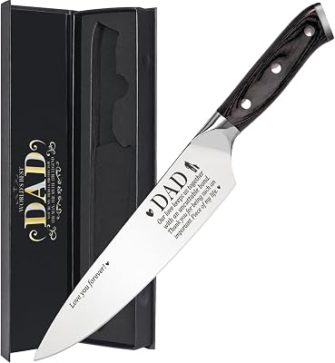 Cool Fathers Birhtday Day Gifts for Dad from Son Daughter, Birthday Gifts for Bunous Steped Dad New Daddy Fathers Day Ideas Gift for Dad Christmas Easter Best Dad Ever Gifts Kitchen Chef Knife