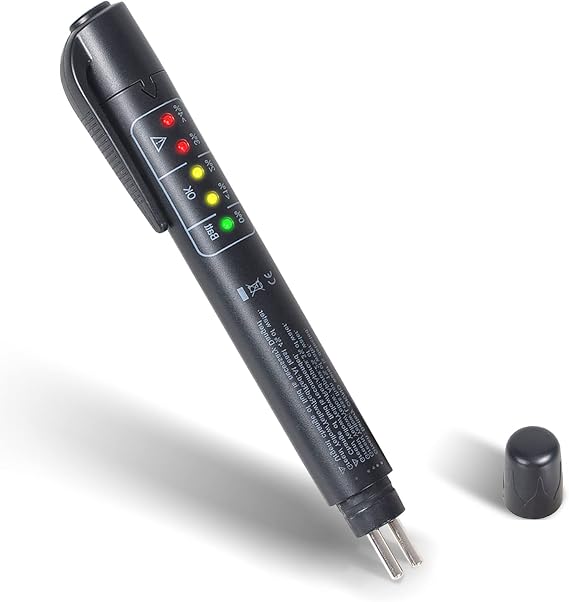 KINGBOLEN Brake Fluid Tester with 5 LED Indicators Tester Pen