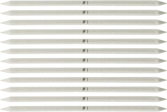 Creative Mark Blending Stumps - Solid Double-Ended Blending Stumps for Blending Charcoal, Pencils, Pastels, and More! - [Size # 1-12 Count]