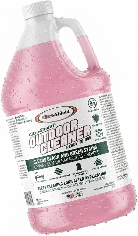 Outdoor - Concrete, Roof, Walls, Headstone, Deck, and Vinyl Siding Cleaner - RTU Outdoor Cleaner, Pack of 1