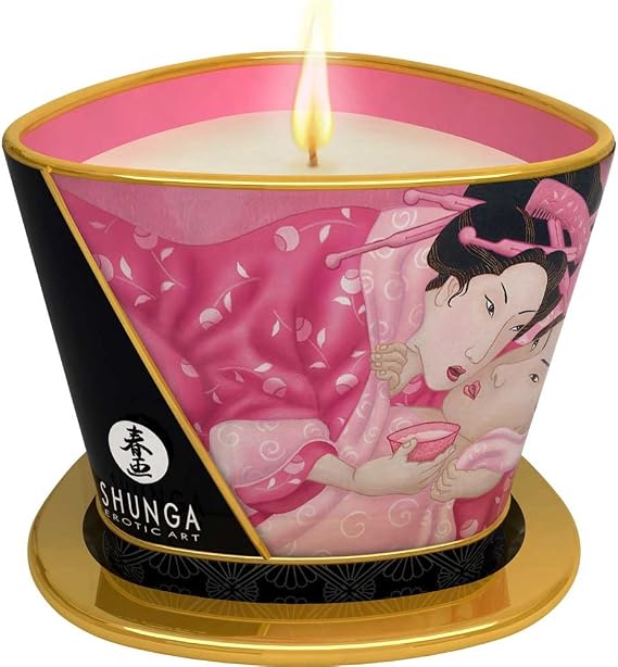 Shunga Caress By Candlelight Massage Candle - Aphrosisia/Roses