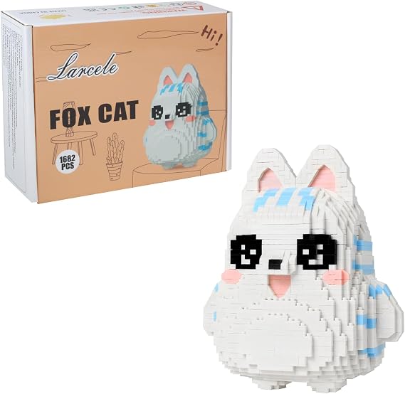 Larcele 1682 Pcs Fox Cat Pet Micro Blocks Building Set Gift Kids 8+ KLJM-07