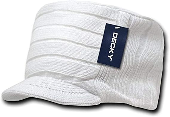 DECKY Knitted Flat Top Cap w/Visor