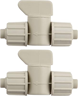 Blumat Drip Irrigation Parts - Tropf 8mm Shut-Off Valve - Control Water Flow Easily, Purge Debris, and Optimize Feeding Tubes - Easy to Install - 2 Pack