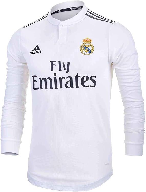adidas Real Madrid Home Youth Soccer Jersey 2018-19 (XL) White