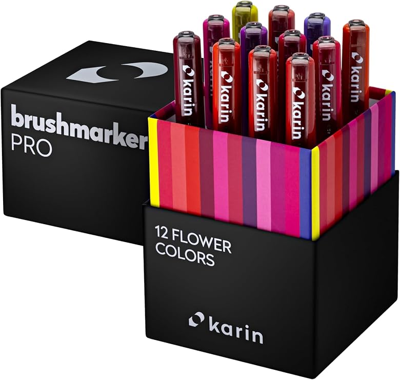 KARIN Brush Marker Pro Flower Colours Case
