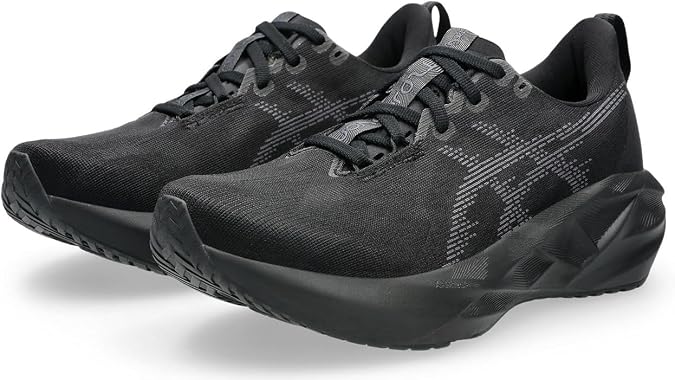 ASICS Womens Novablast 5 Sneaker, Black Carrier Grey, 7.5 UK