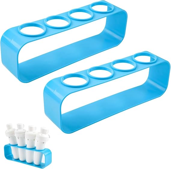 2pc Blue Flavor Cartridge Holder & Stand for 4 Cirkul Water Bottle Flavors - Storage Organizer & Support Accessories for Cirkul Cartridges