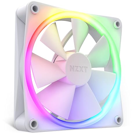 NZXT F120RGB 120mm RGB Compatible White PC Case Fan RF-R12SF-W1 FN1762