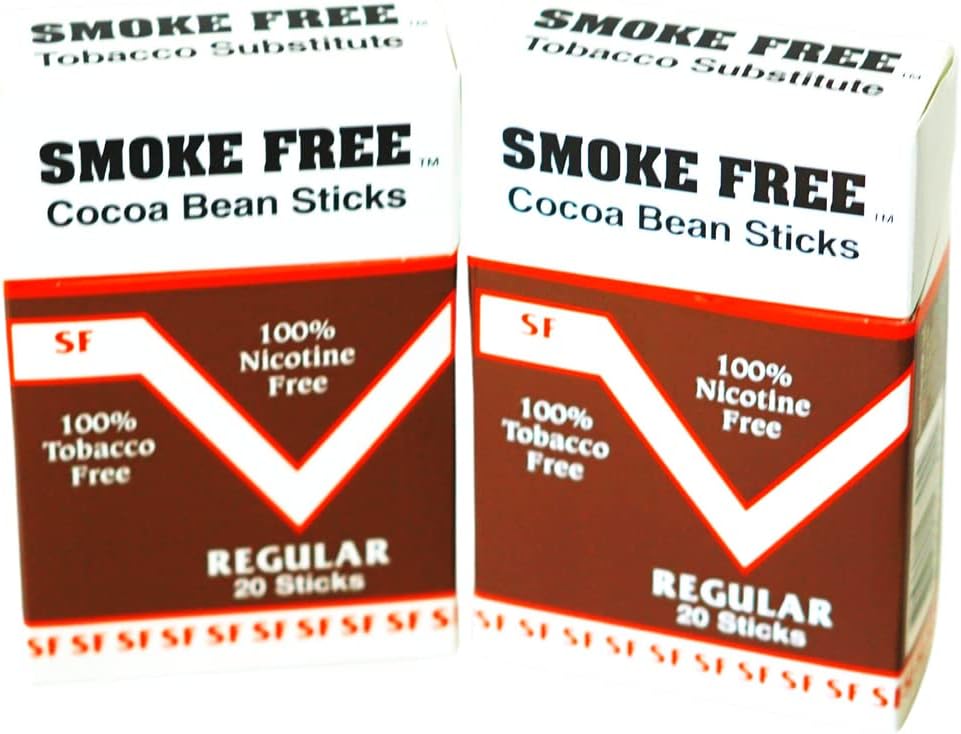 Herbal Cocoa Bean Cigarettes Two Pack Regular Flavor 100% Tobacco FreeNicotine Free