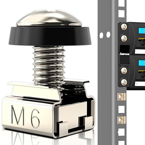 AMPCOM 100-Set M616mm Cage Nuts for Rack Mount Server Cabinet, Server, Router and Switch